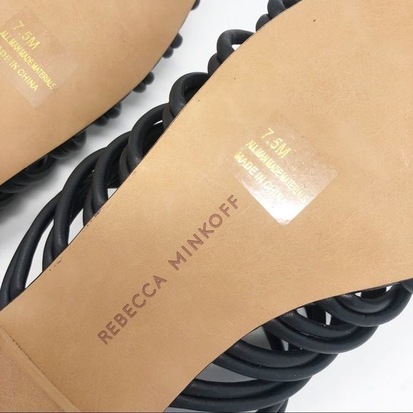 REBECCA MINKOFF | Maelynn Slides Black Strappy Sandals NEW Women’s Size 7.5 - Picture 12 of 12